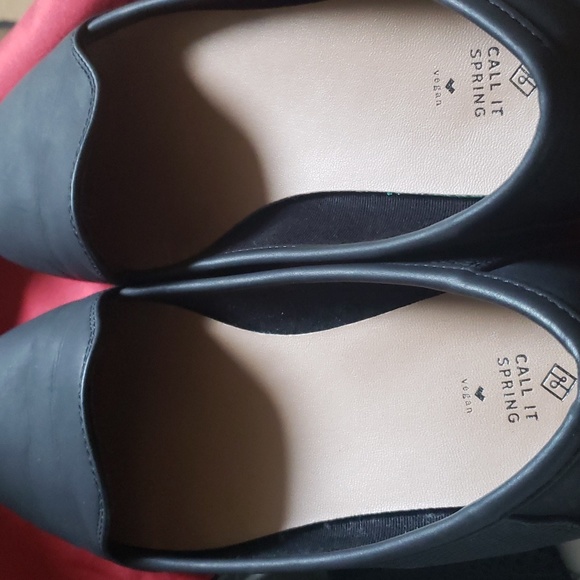 CALL IT SPRING VEGAN Fibocchi Black Ballet Flat Loafer Low heel 7.0- 7.5 - Picture 3 of 8
